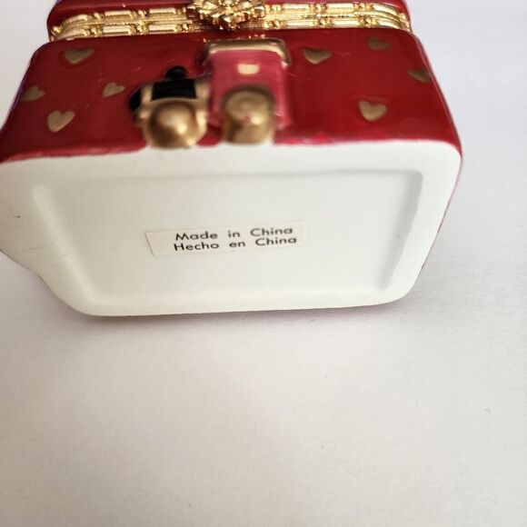 Christmas Holiday Ceramic Toy Chest Trinket Box - Picture 4 of 5